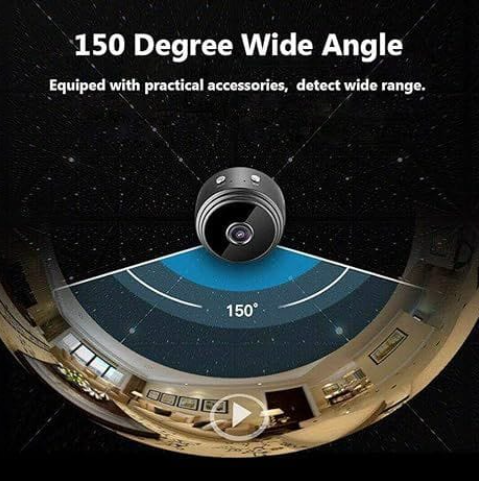 Mini WiFi Camera 150 degree wide angle coverage